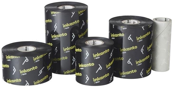 Taśma termotransferowa Inkanto AWR8, woskowa, 83mmx74m, czarny