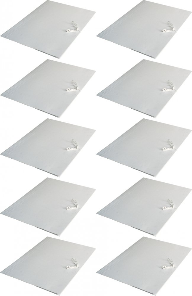 10x Teczka na dokumenty Barbara, A3, wiązana, kartonowa, 300g/m2, 1 sztuka, biały
