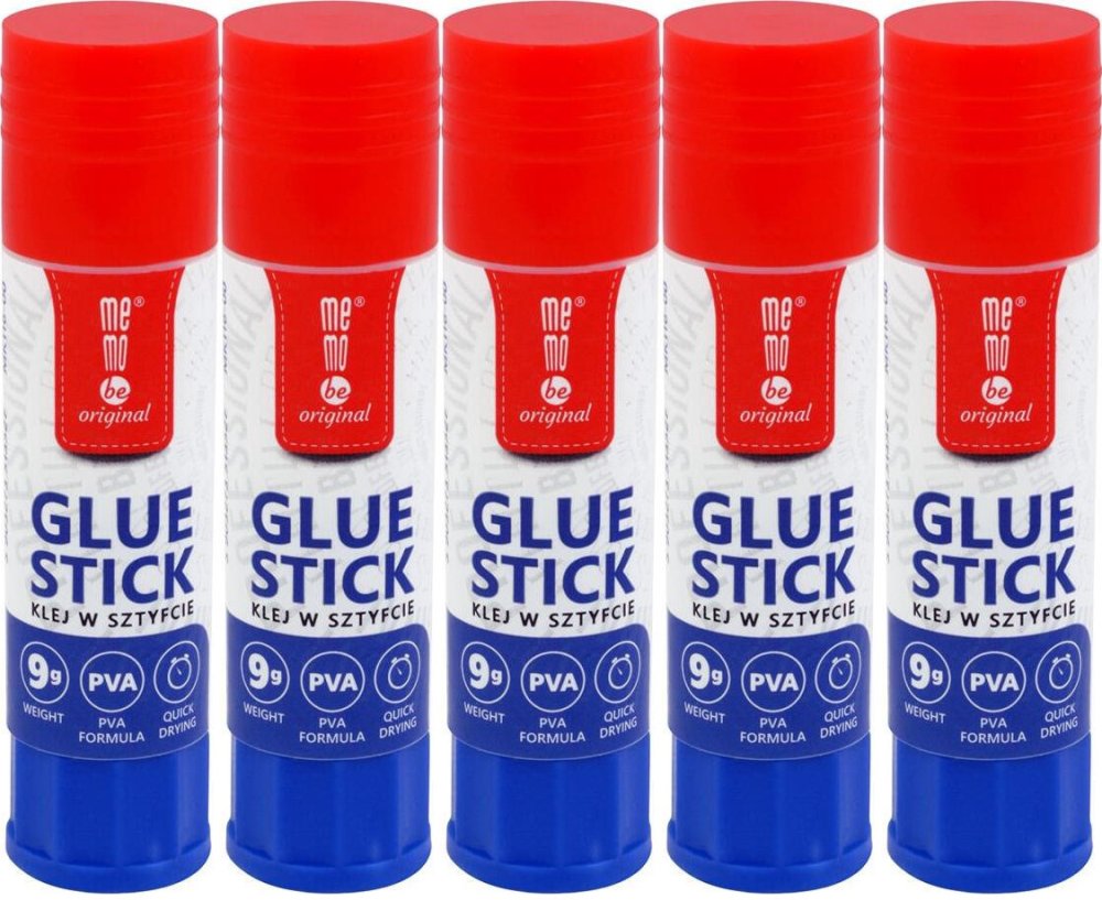 5x Klej biurowy MemoBe, w sztyfcie, 9g