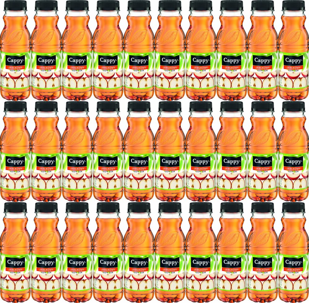 48x Sok jabłkowy 100% Cappy, butelka PET, 0.33l
