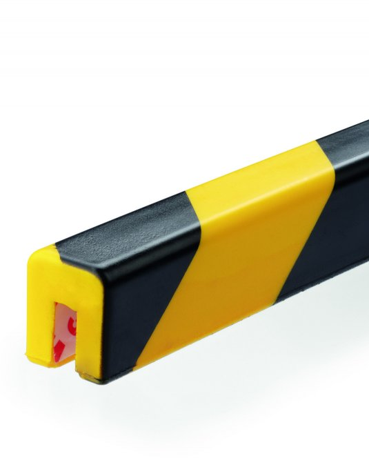 Próbka 15cm: profil ochronny Durable E8, ochrona krawędzi, żółto-czarny