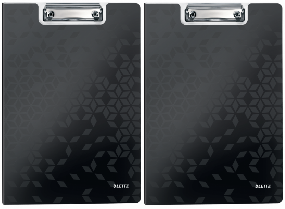 2x Clipboard Leitz Wow, z okładką, A4, czarny