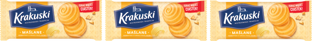 3x herbatniki Krakuski, maślany, 200g