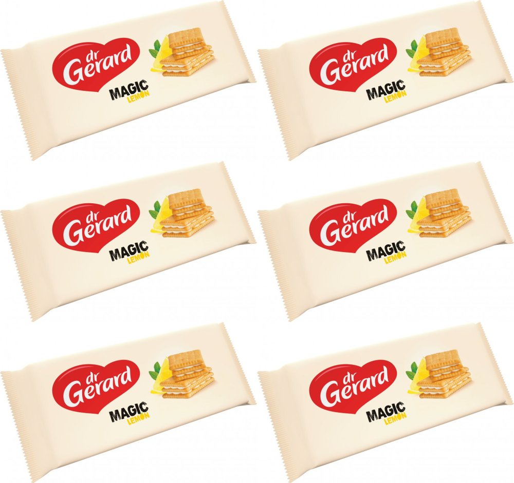 6x Ciastka Dr Gerard Mafijne, śmietankowo-cytrynowy, 216g