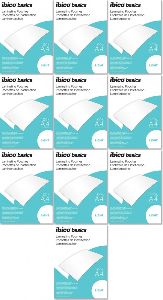 10x Folia do laminowania Ibico, 216x303mm, A4, 2x75 μm, 100 arkuszy