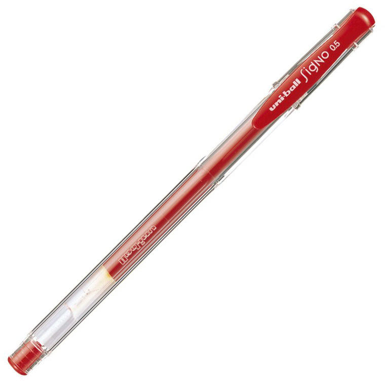 Pióro żelowe Uni, UM-100, 0.3 mm, czerwony