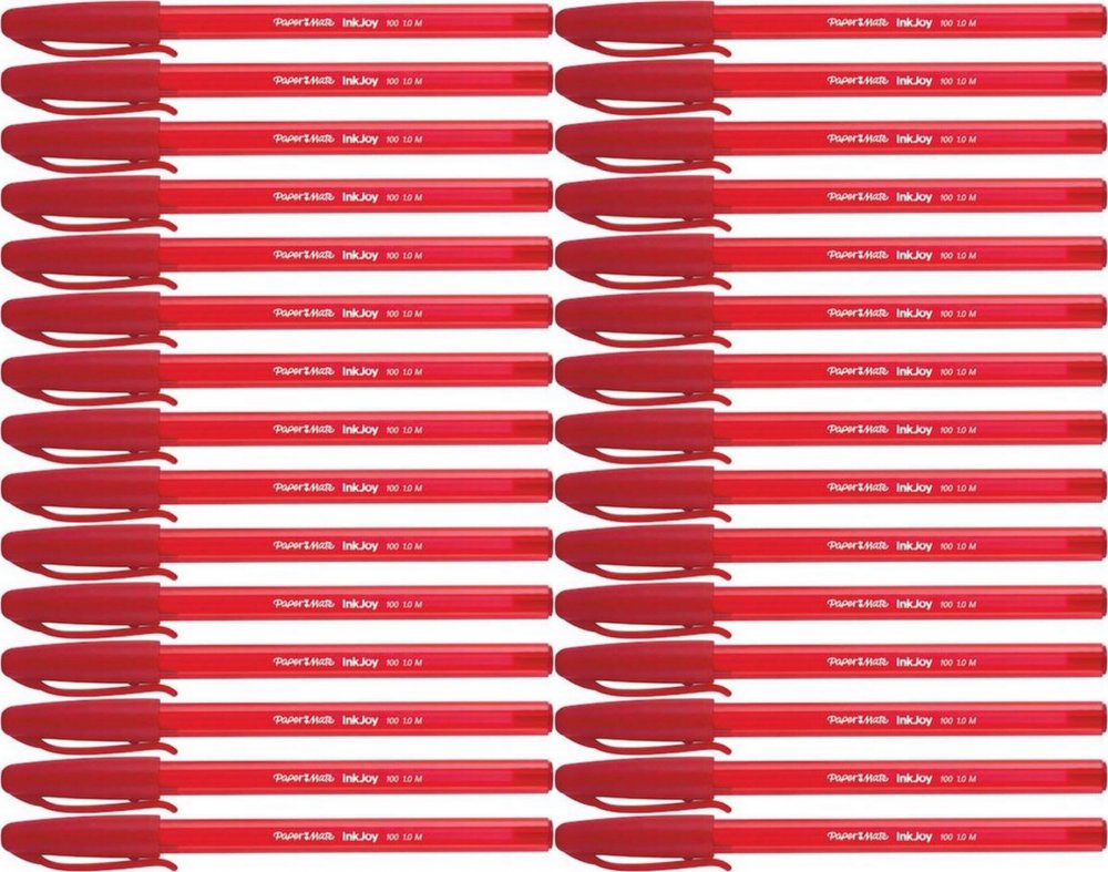 50x Długopis Paper Mate, InkJoy 100, M, czerwony