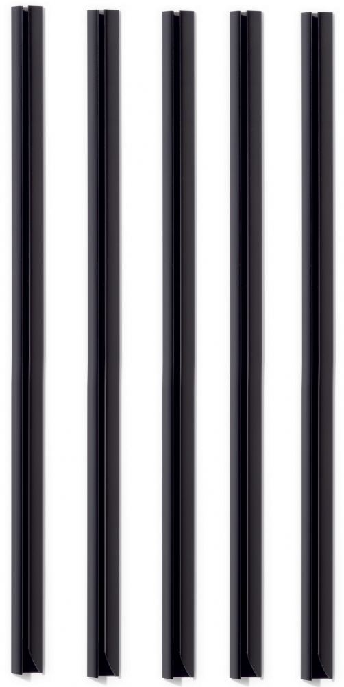 5x grzbiet wsuwany Durable, 12mm, do 100 kartek, 1 sztuka, czarny