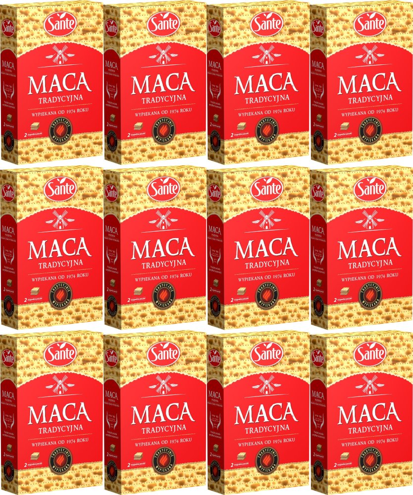 12x Maca pszenna Sante, tradycyjna, 180g