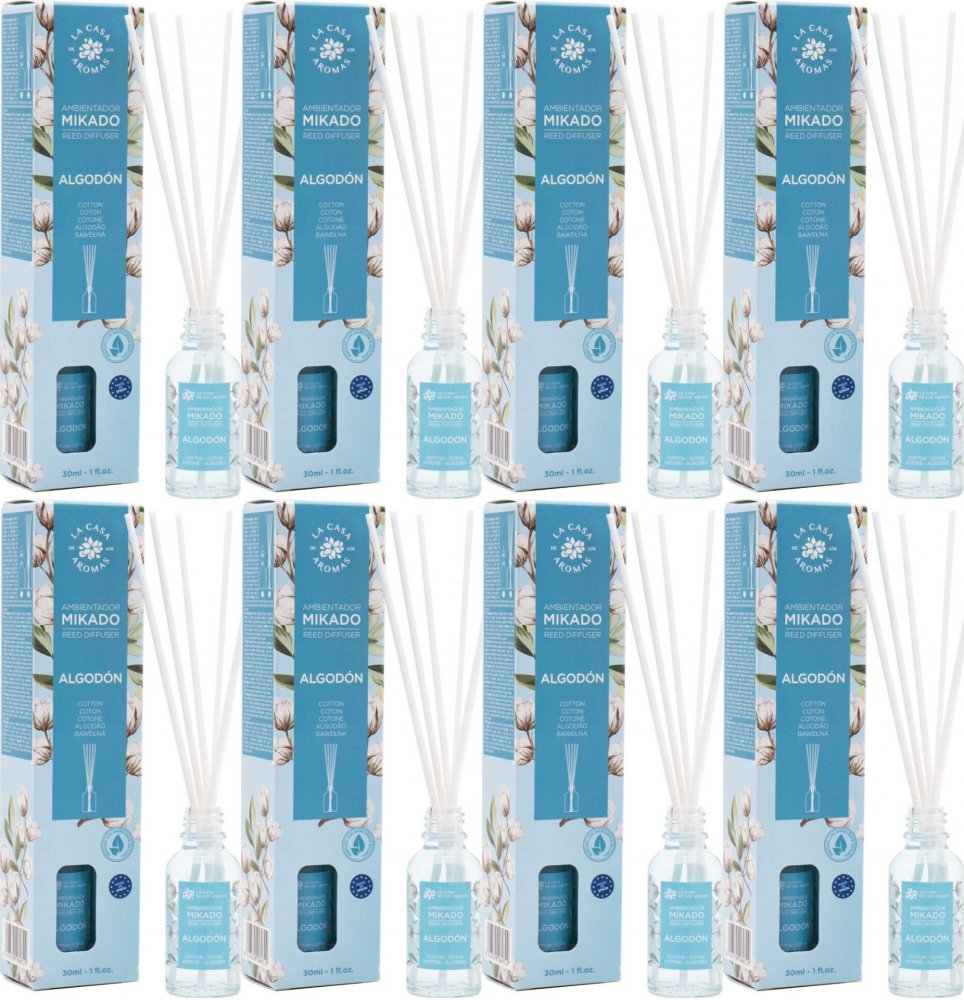 8x Patyczki zapachowe La Casa De Los Aromas Mikado, bawełna, 30ml