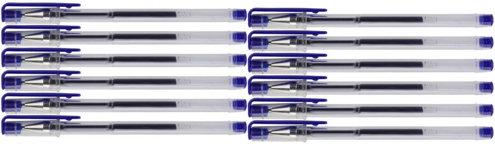 12x Długopis żelowy D.Rect, 3006, 0.5mm niebieskie