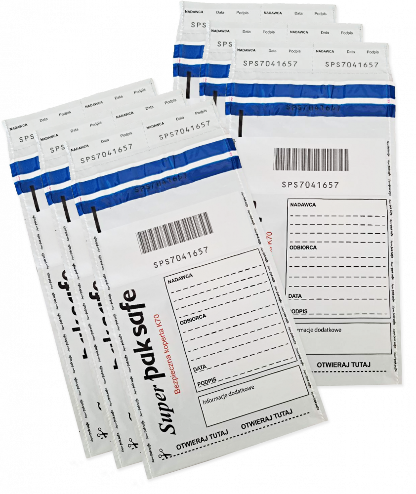 2x Koperta bezpieczna SuperpackSafe, A5/K70, z paskiem HK, 500 sztuk, szary