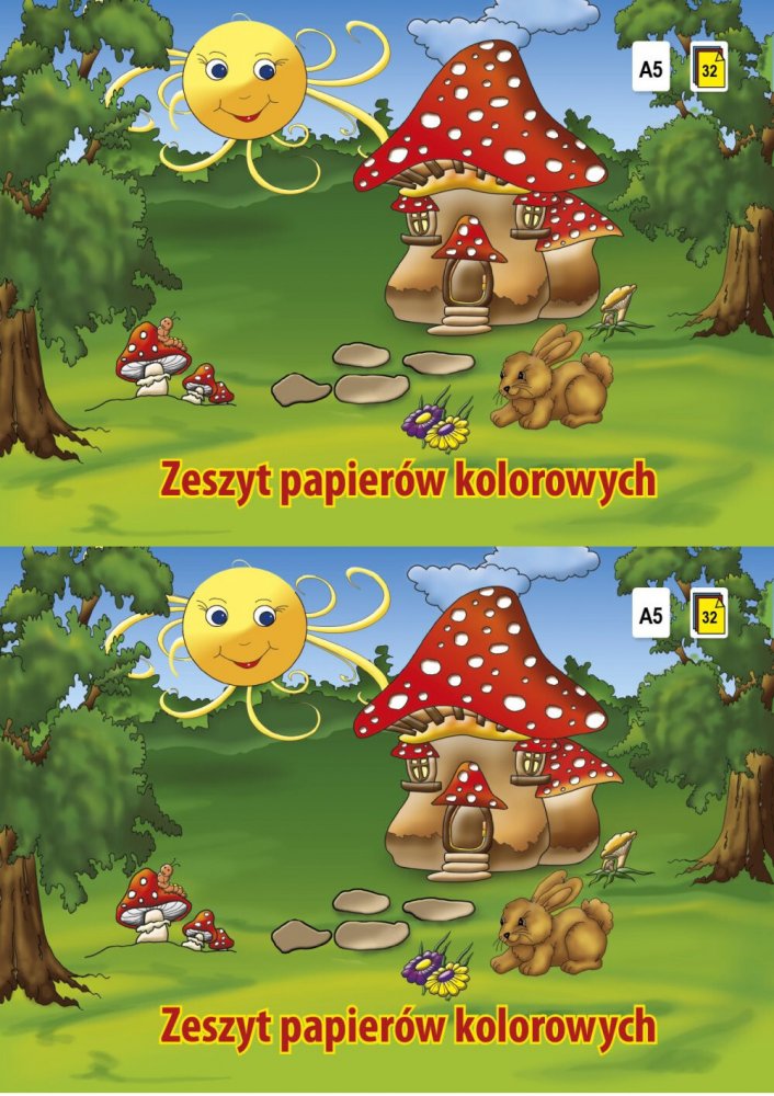 2x Zeszyt papierów kolorowych Kreska, A5, 32 kartki, mix kolorów