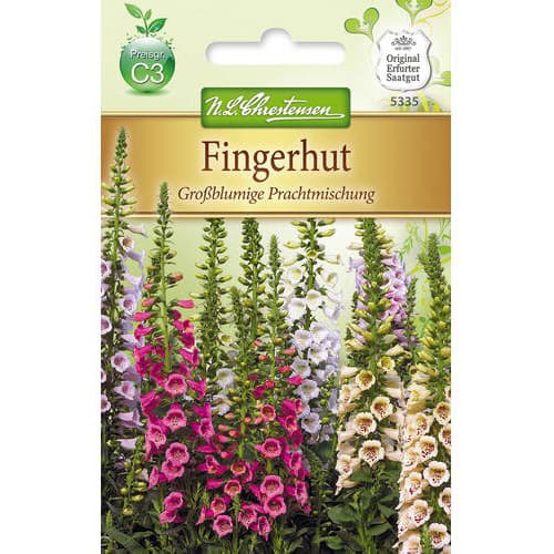 1 pac, Degețel (Digitalis) cu flori mari, mix multicolor - Semințe: Mod de ambalare: 1 pac