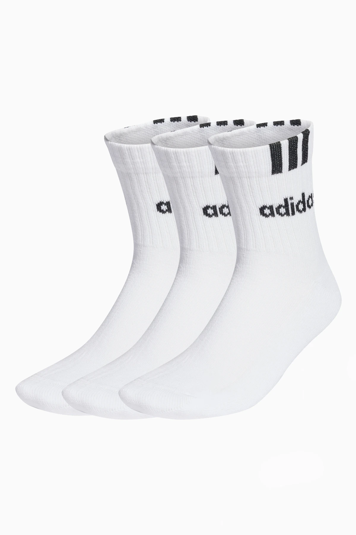 Skarpety adidas Linear Half-Crew Cushioned 3 Pairs - Biały