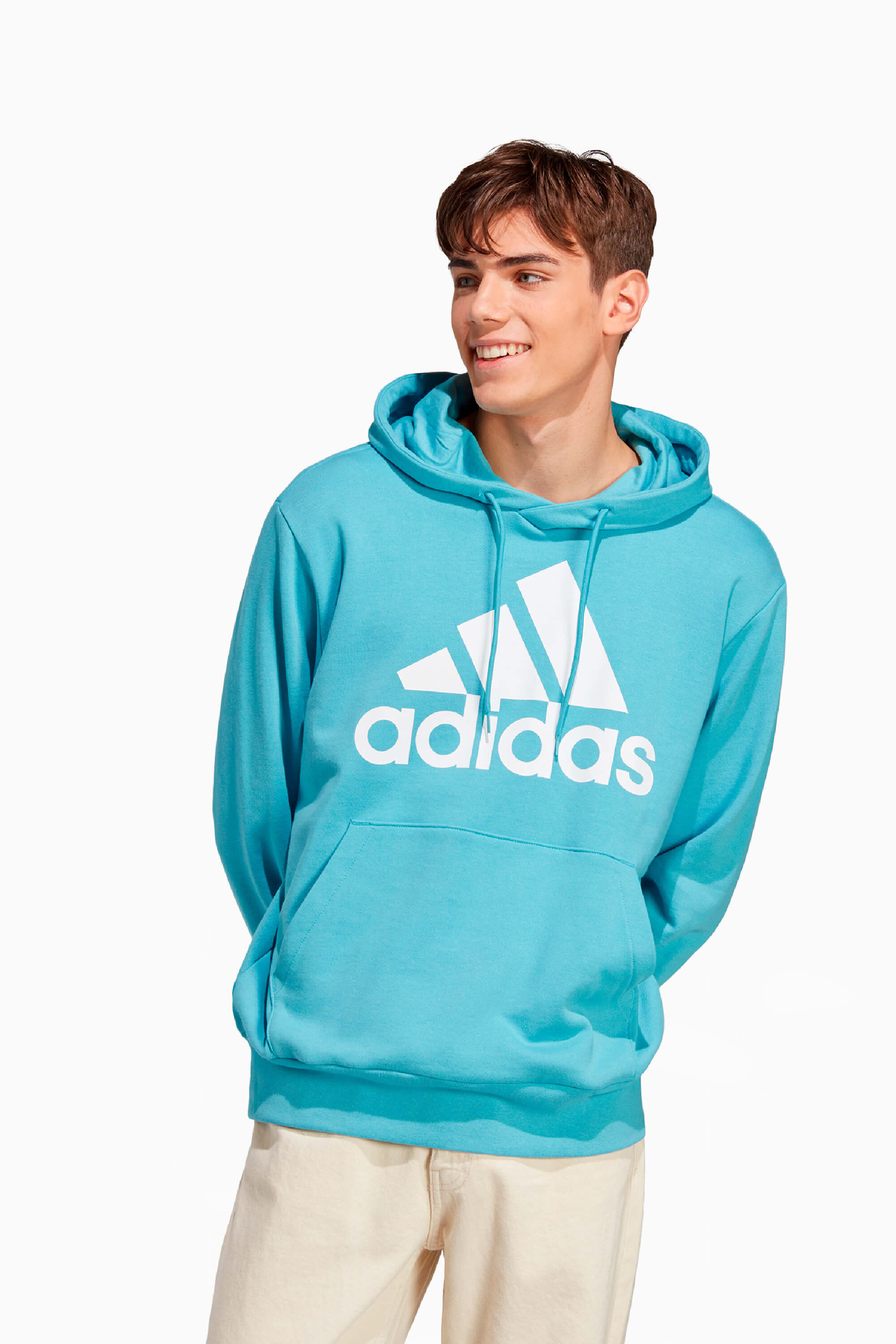 Bluza z kapturem adidas Essentials Big Logo - Błękitny