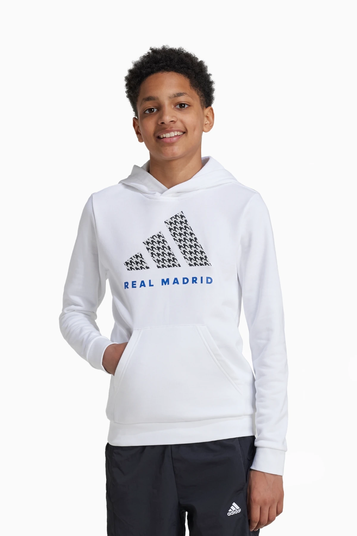 Bluza z kapturem adidas Real Madryt 24/25 Graphic Junior - Biały