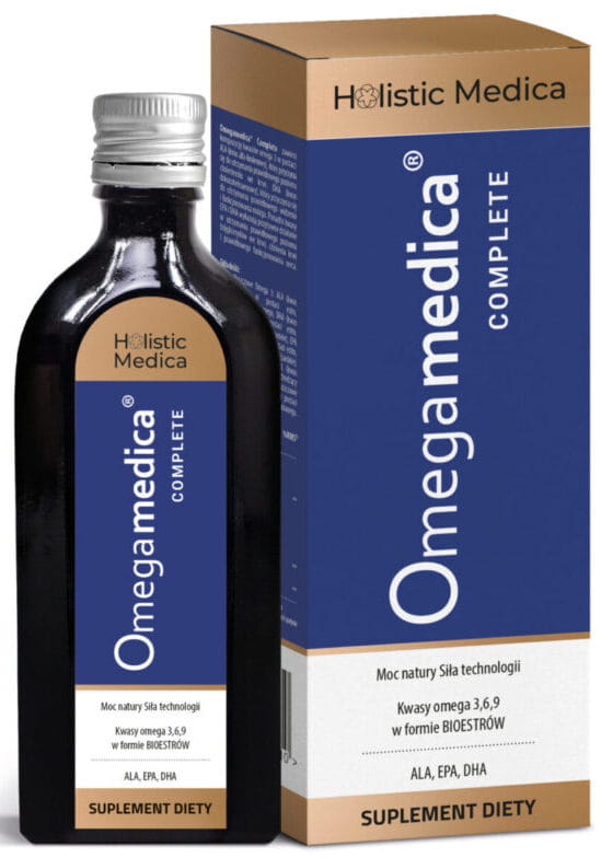 Omegamedica COMPLETE - Moc natury Siła technologii Kwasy Omego 3 6 9 w formie Estrów ALA, EPA, DHA 250ml Holistic Medica