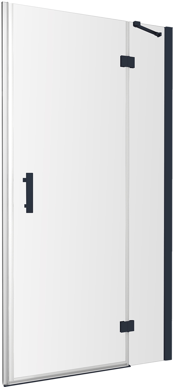 Omnires Manhattan drzwi prysznicowe 120 cm czarny mat/szkło przezroczyste ADC12X-ABLTR