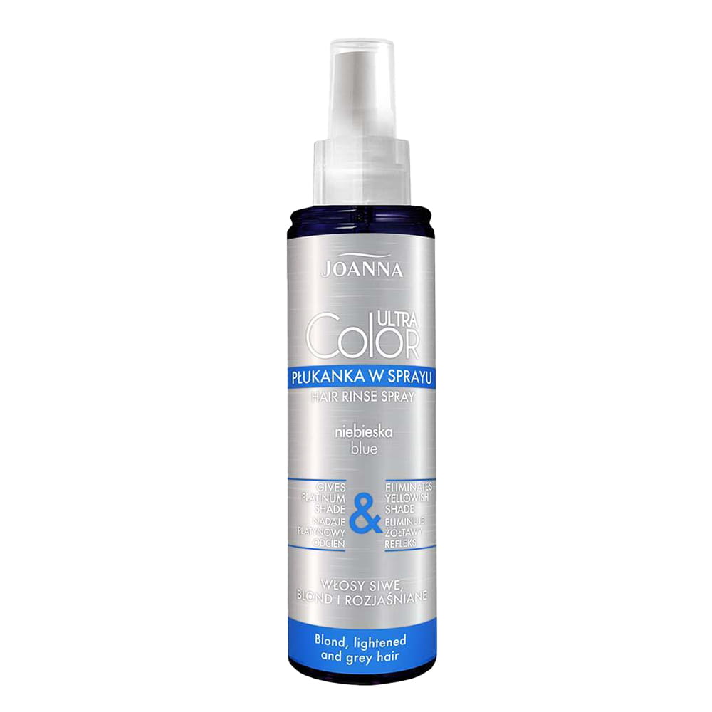 Płukanka do włosów siwych blond i rozjaśnionych w sprayu niebieska Joanna Ultra Color 150ml