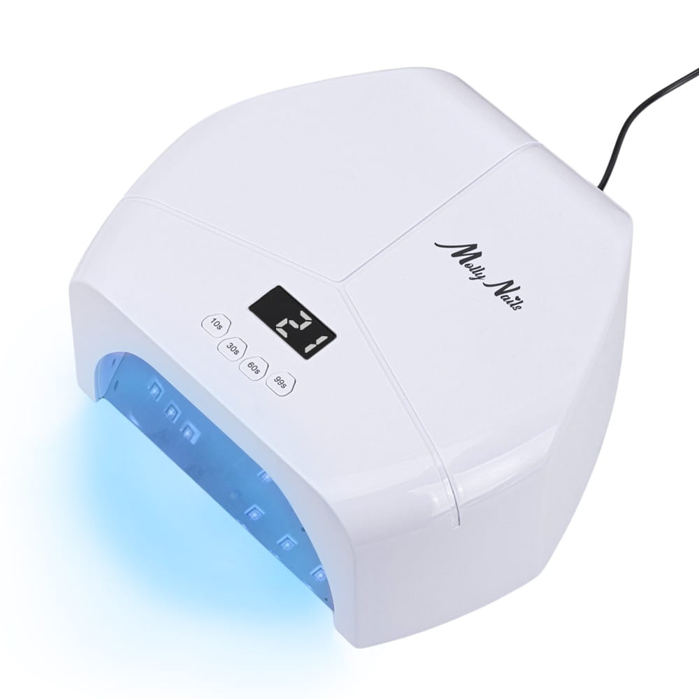 Lampa do paznokci UV/LED 298W Molly Nails do lakierów hybrydowych żeli i akrylożeli biała BQ-L8