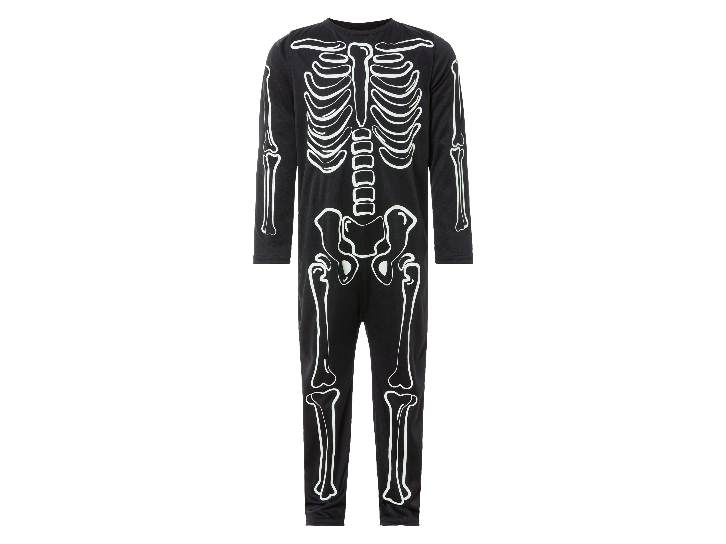 Kostium dziecięcy zapinany na rzep na Halloween Szkielet, 122/128 6-8 Jahre