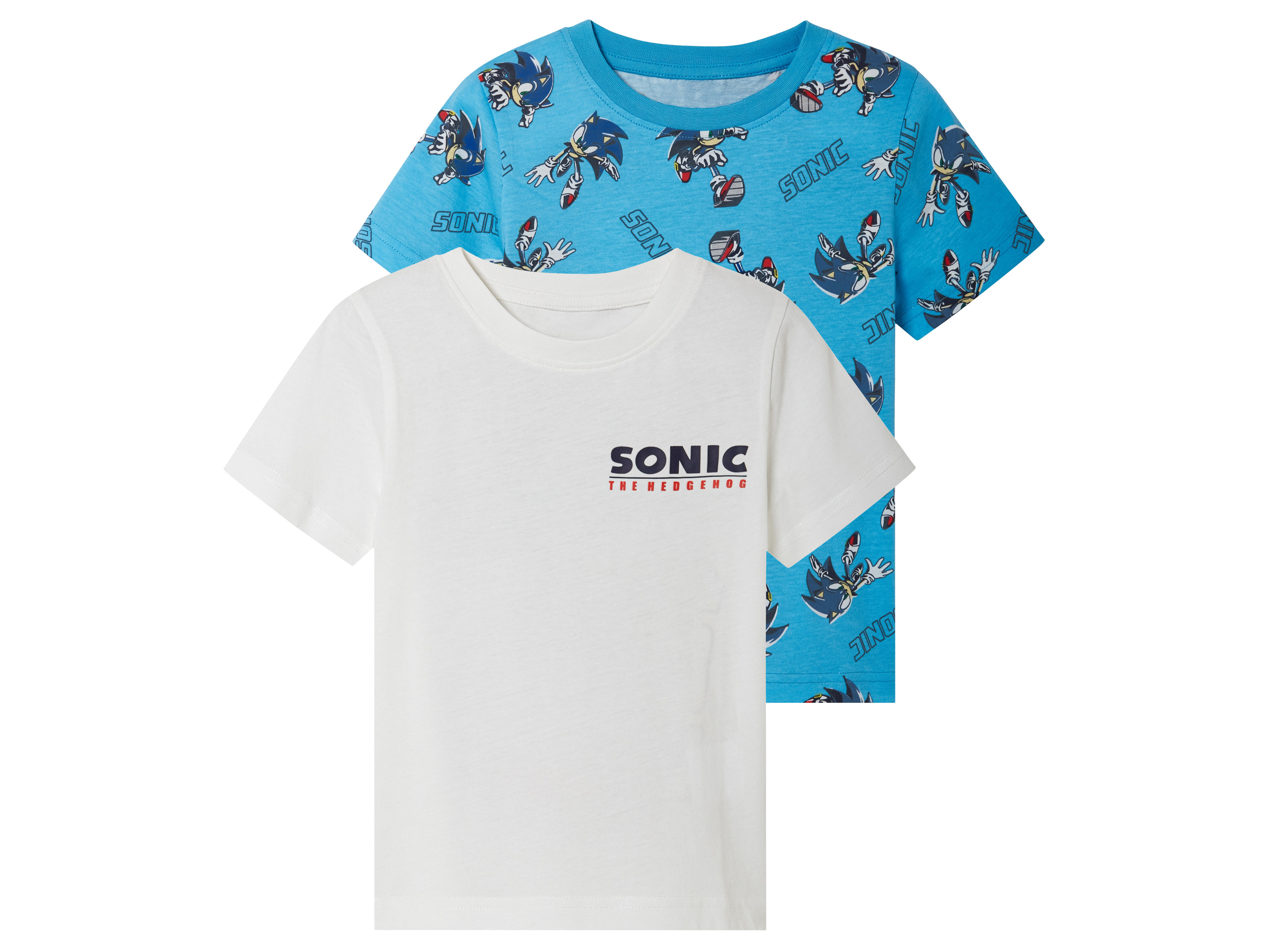 T-shirt dziecięcy z bawełny, 2 sztuki Sonic, 98/104