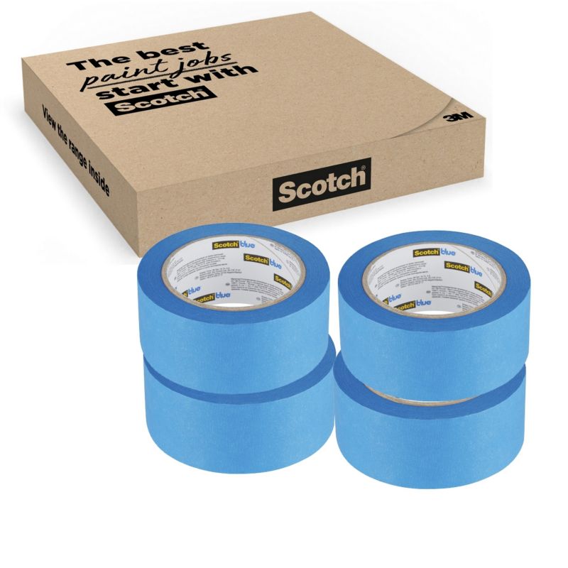 Taśma malarska ScotchBlue do różnych powierzchni, 48 mm x 41 m, 70% PEFC, SGSCH-PEFC-COC-110078 4 rolki