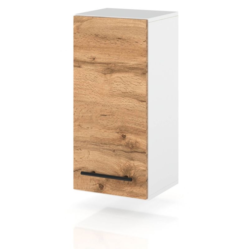 Szafka Kuchenna Hurtownia-Mebli Wisząca W30 sPremium 30cm Biały Mat Dąb Wotan 30x32x72 cm 1szt.