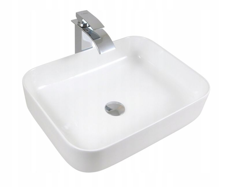 Umywalka nablatowa Estiva AGRA White biała 50x39x13 cm 1 szt.
