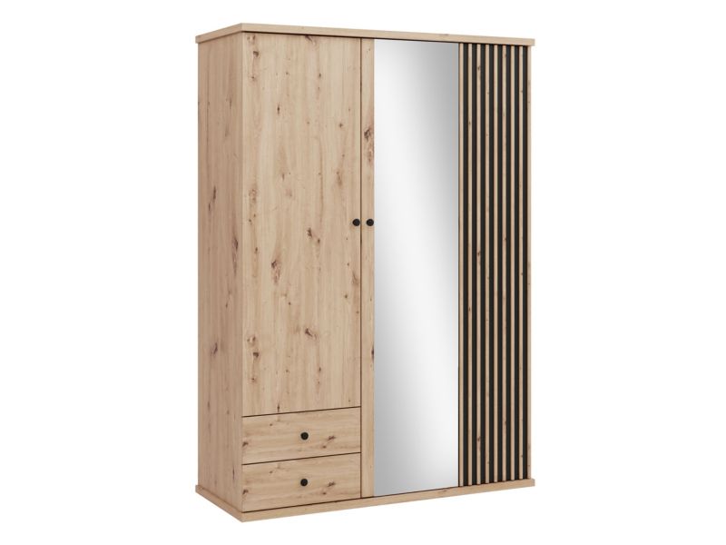 Szafa MIRJAN 24 trzydrzwiowa Cali C-23 dąb artisan/czarny 1 szt.