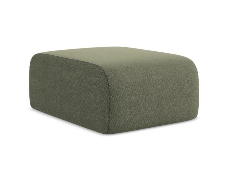 Pufa Makamii Lani z tkaniny bouclé 72x94 cm oliwkowy 1 szt.