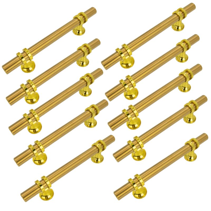 10 x Uchwyt meblowy reling Apollo 96 mm złoty 10 szt