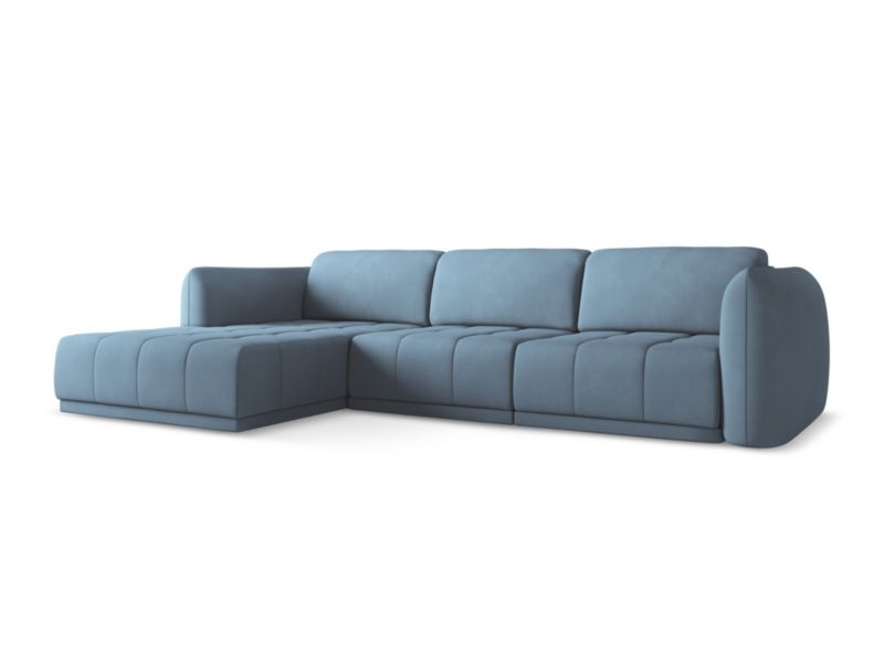 Narożnik lewostronny Makamii Hoku z tkaniny szenilowej 290x170 cm jeans 1 szt.
