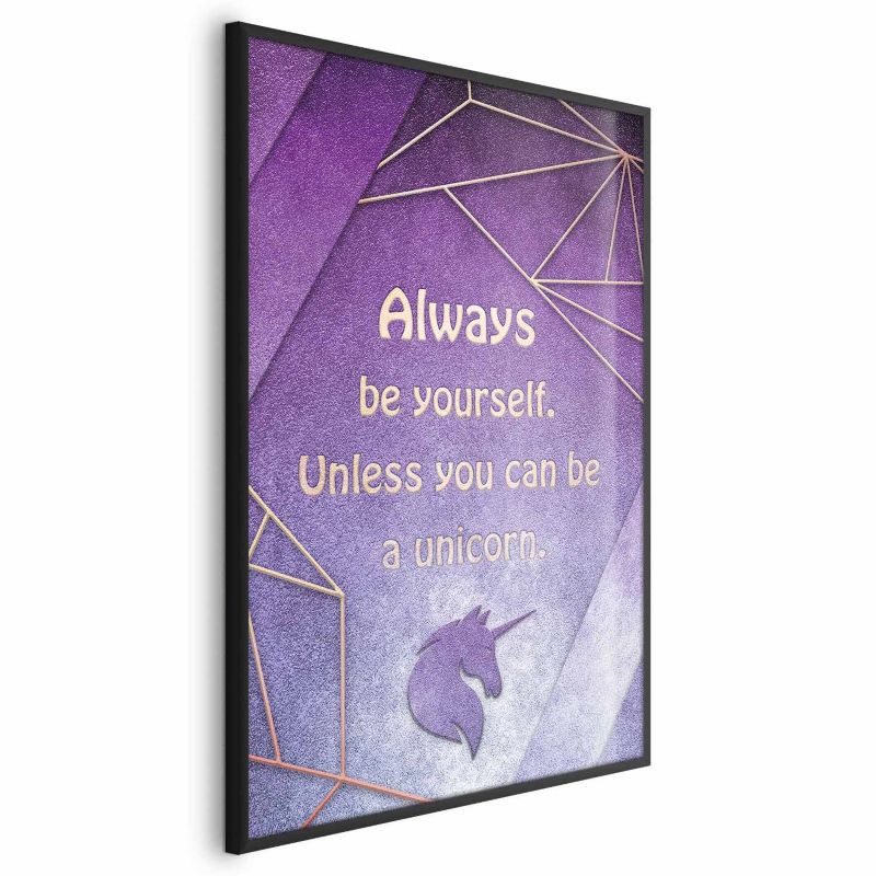Plakat Artgeist Bądź sobą 21x30 cm z ramą czarną 1 szt