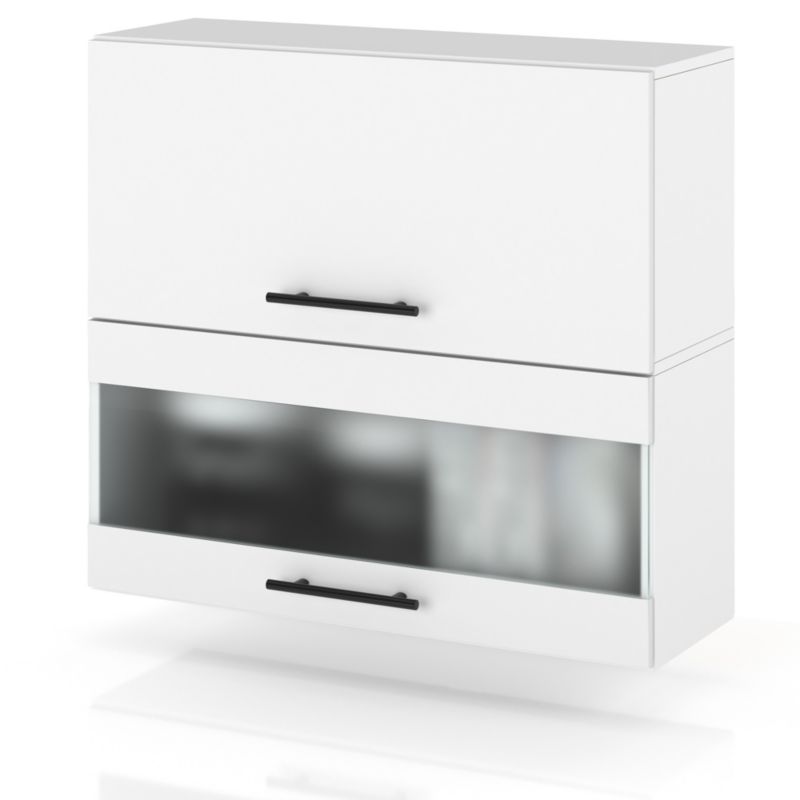 Szafka Kuchenna Hurtownia-Mebli Wisząca Klapowa W80KL sPremium 80cm Biały Mat Biały Mat 80x32x72 cm 1szt.