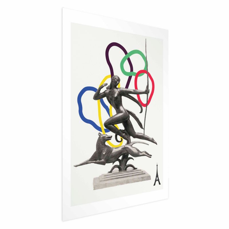 Plakat Artgeist Strzelająca kobieta 40x60 cm bez ramy 1 szt