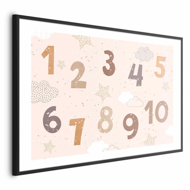 Plakat Artgeist Cyferki 60x40 cm z ramą czarną 1 szt