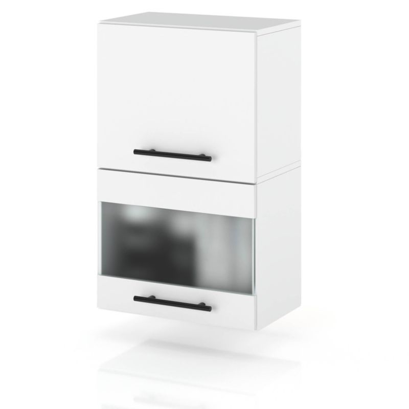 Szafka Kuchenna Hurtownia-Mebli Wisząca Klapowa W40KL sPremium 40cm Biały Mat Biały Mat 40x32x72 cm 1szt.