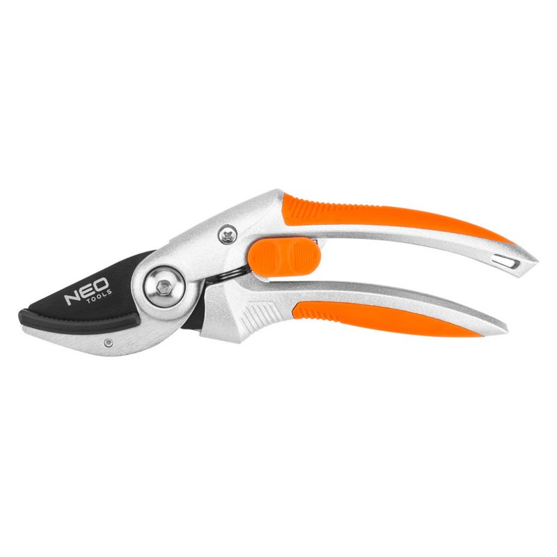 Sekator ogrodowy NEO TOOLS kowadełkowy 210 mm, zakres do 20 mm, aluminiowy, uchwyt pokryty gumą TPR 1 szt