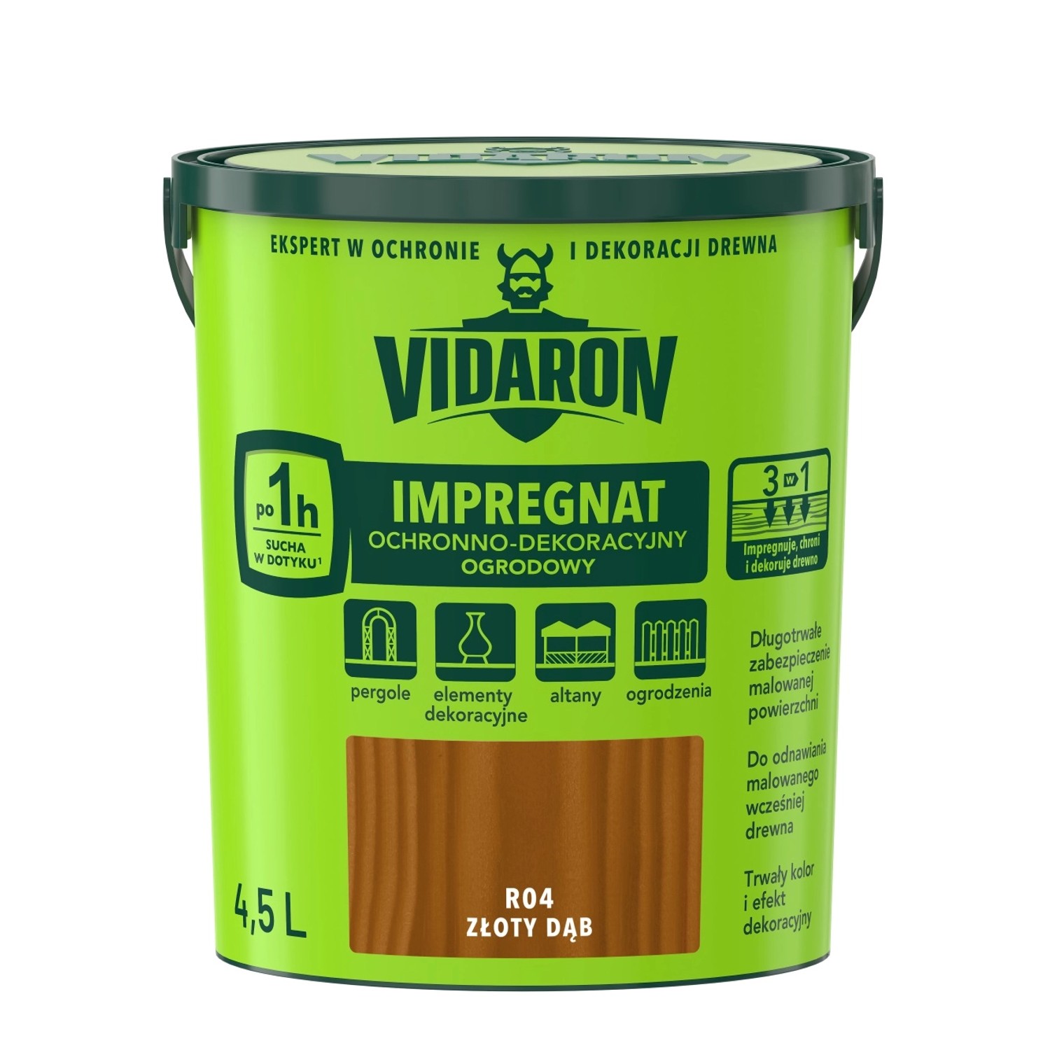 Vidaron Impregnat ogrodowy złoty dąb 4,5 l