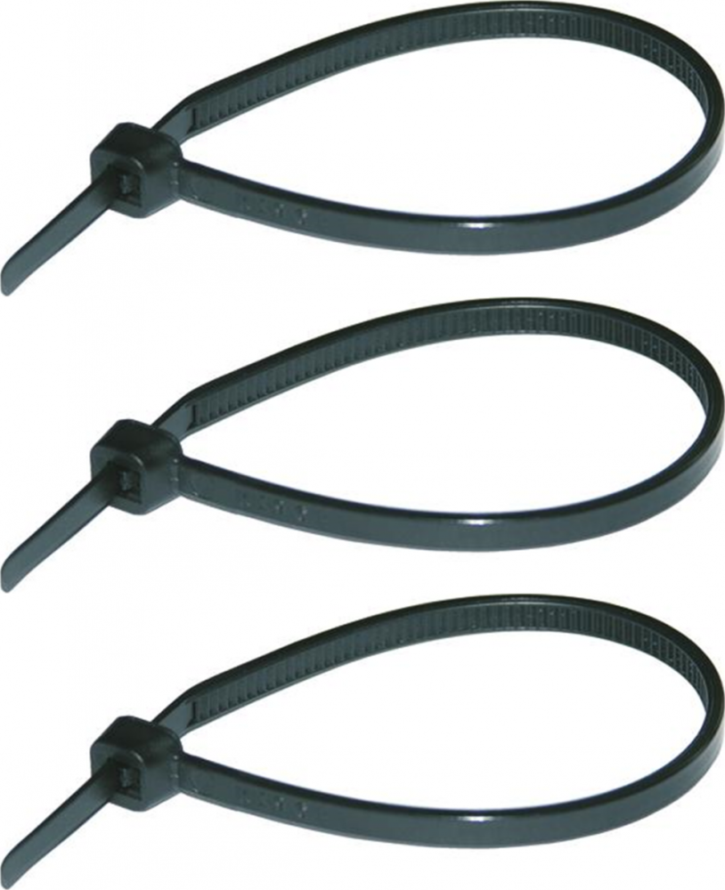 2x Opaska zaciskowa Erko, 7.6x360mm, 100 sztuk, czarny