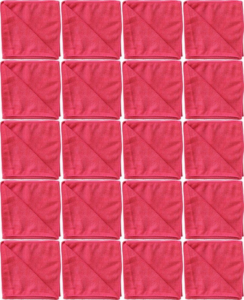 20x Ściereczka z mikrofibry Merida, 35x35cm, 1 sztuka, czerwony