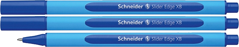 3x Długopis Schneider Slider Edge, XB, niebieski
