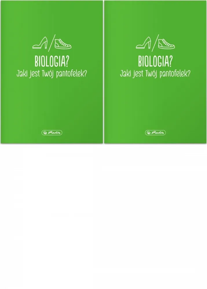 2x Zeszyt przedmiotowy w kratkę Herlitz Biologia, A5, miękka oprawa, 60 kartek, zielony