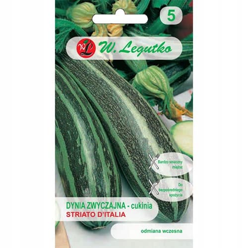 1 pac, Dovlecel zucchini Striato d'Italia - Semințe: Mod de ambalare: 2 g