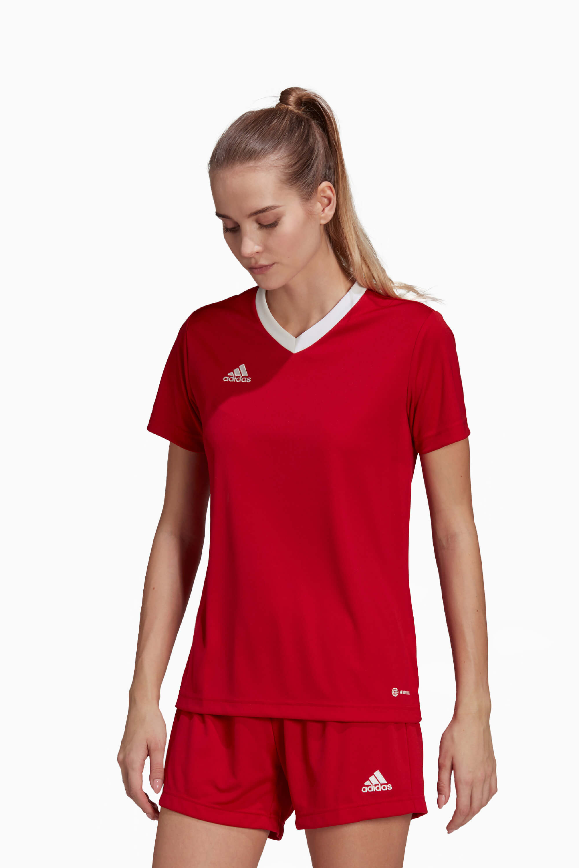 Koszulka adidas Entrada 22 Damska - Czerwony