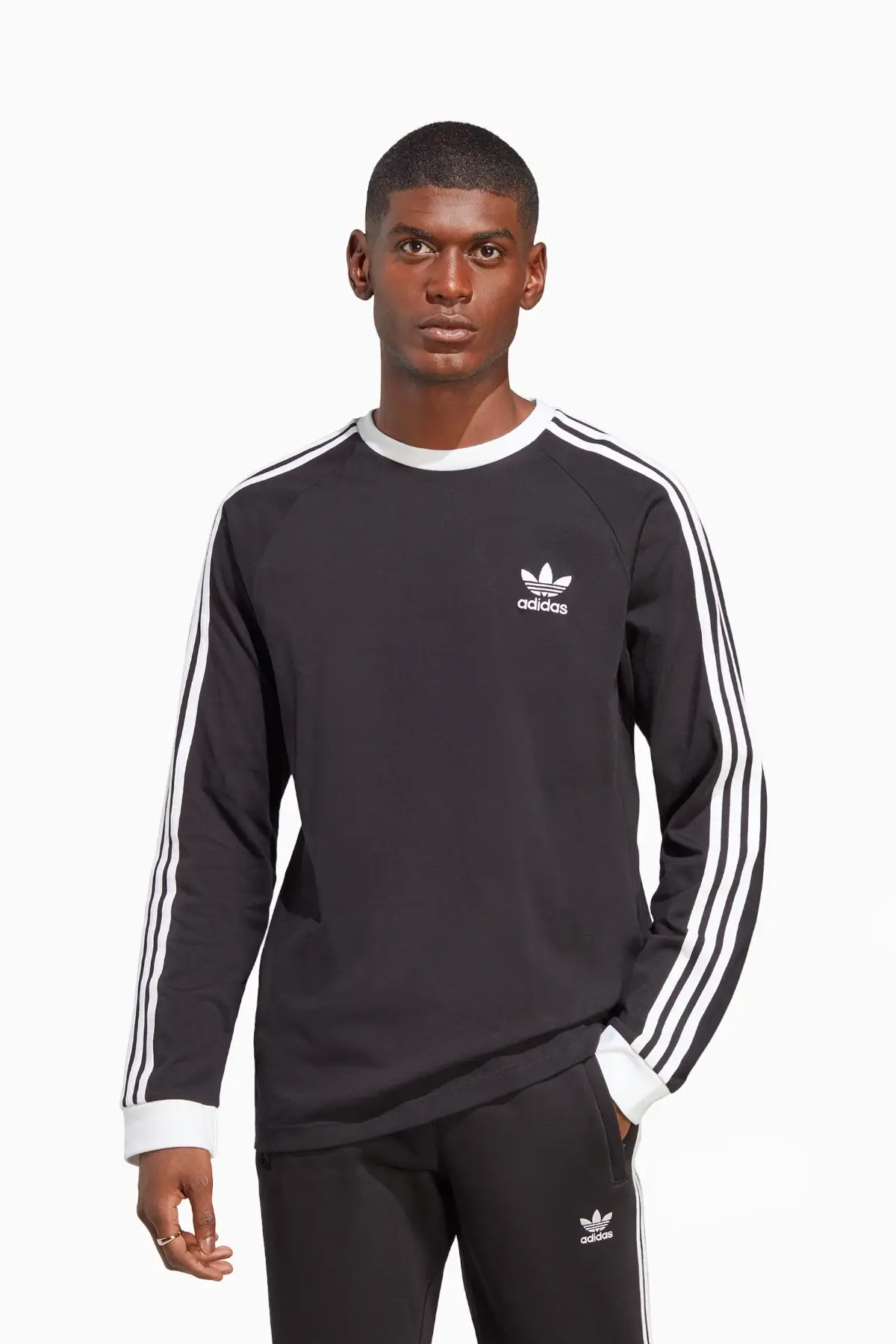 Koszulka z długim rękawem adidas Adicolor Classics 3-Stripes - Czarny