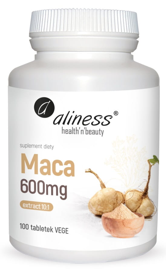 Maca ekstrakt 10:1 600mg 100tabl Aliness