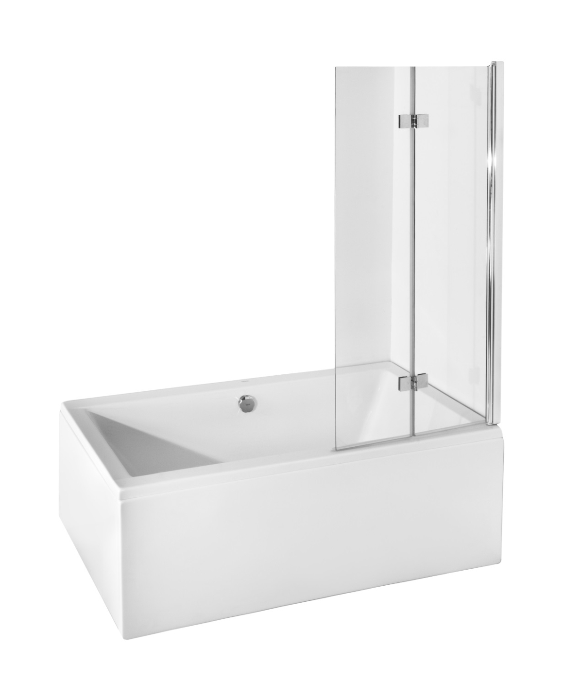 Besco Prestigio parawan nawannowy 80x150 cm dwuskrzydłowy szkło przezroczyste PP-2S